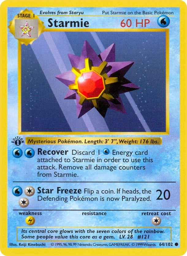 Image for Starmie (Base Set (Shadowless)) (064/102) - Pokemon