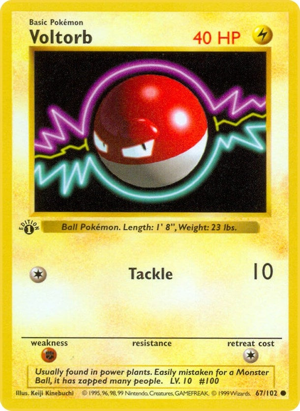 Image for Voltorb (Base Set (Shadowless)) (067/102) - Pokemon