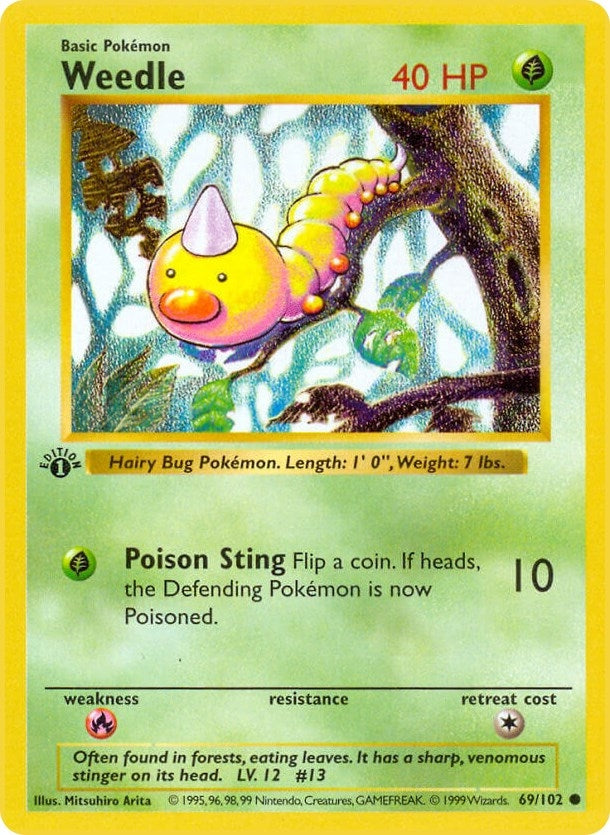 Image for Weedle (Base Set (Shadowless)) (069/102) - Pokemon