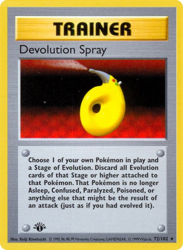 Image for Devolution Spray (Base Set (Shadowless)) (072/102) - Pokemon