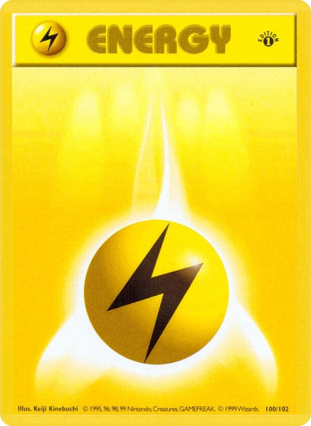 Image for Lightning Energy (Base Set (Shadowless)) (100/102) - Pokemon
