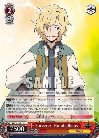 Image for Sorcerer, Rundellhaus (Alternate Foil) (LOG HORIZON) (LH/SE20-E15 U) - Weiss Schwarz