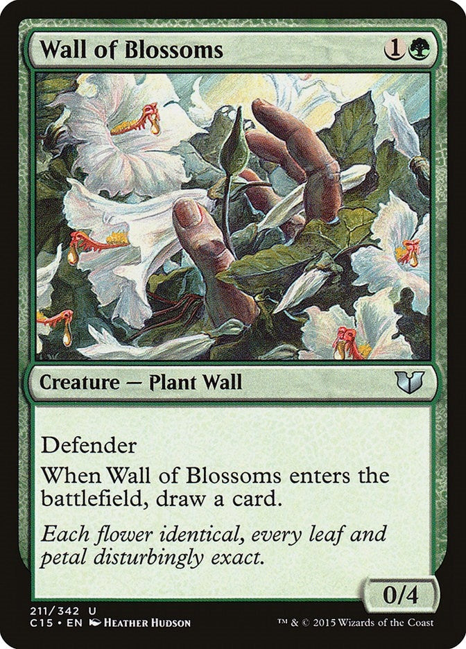 Image for Wall of Blossoms (Commander 2015) (211) - Magic: The Gathering