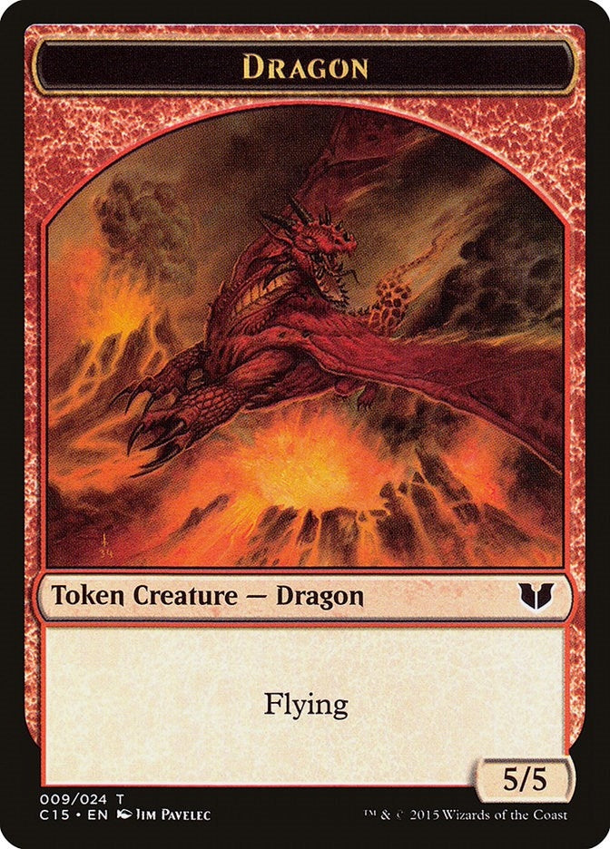 Image for Dragon // Dragon Double-Sided Token (Commander 2015) (9 // 9) - Magic: The Gathering
