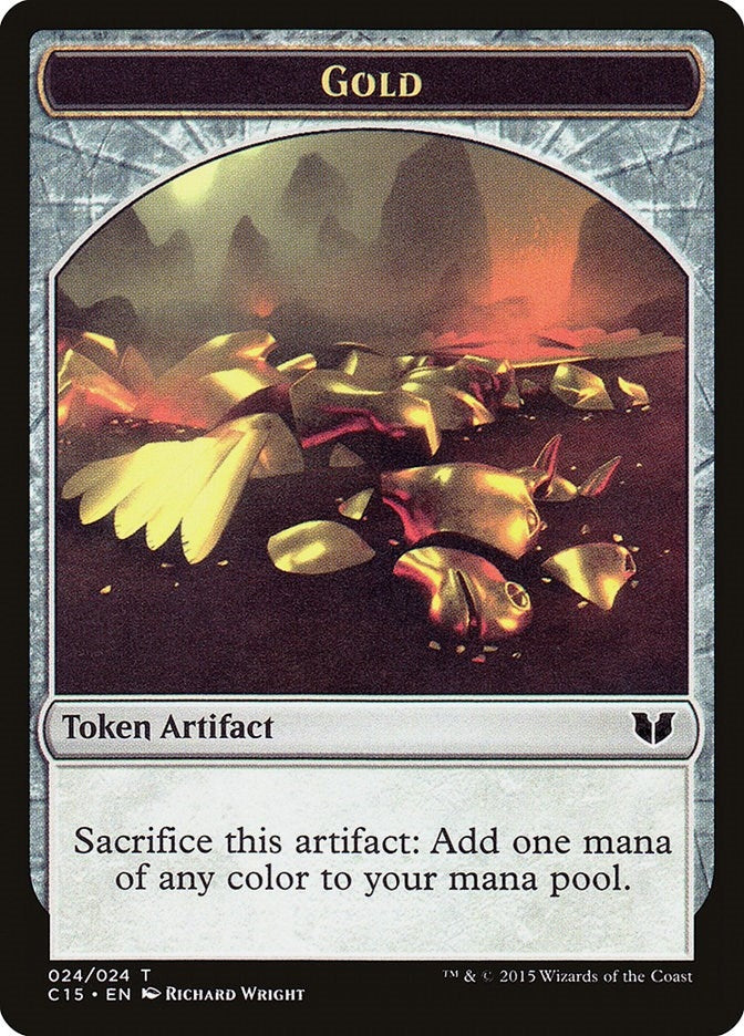 Image for Gold // Knight (Vigilance) Double-Sided Token (Commander 2015) (24 // 5) - Magic: The Gathering