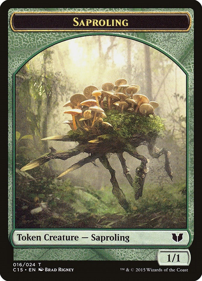 Image for Saproling // Spider Double-Sided Token (Commander 2015) (16 // 18) - Magic: The Gathering