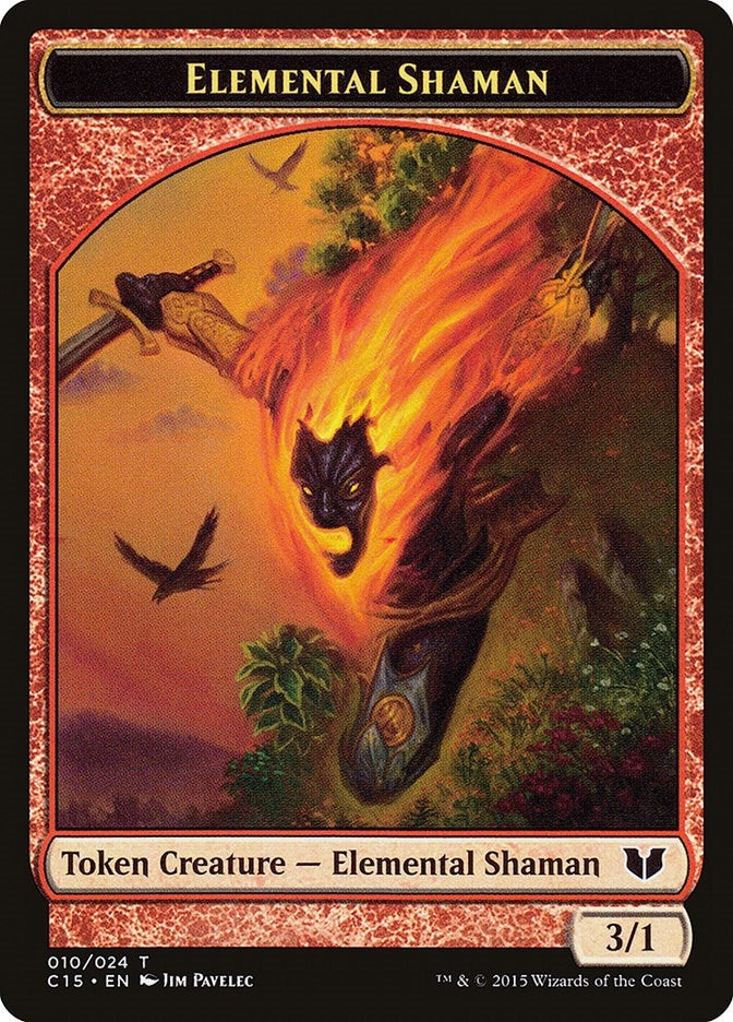 Image for Elemental Shaman // Shapeshifter Double-Sided Token (Commander 2015) (10 // 1) - Magic: The Gathering