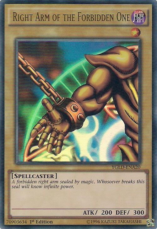 Image for Right Arm of the Forbidden One (King of Games: Yugi's Legendary Decks) (YGLD-ENA20) - YuGiOh