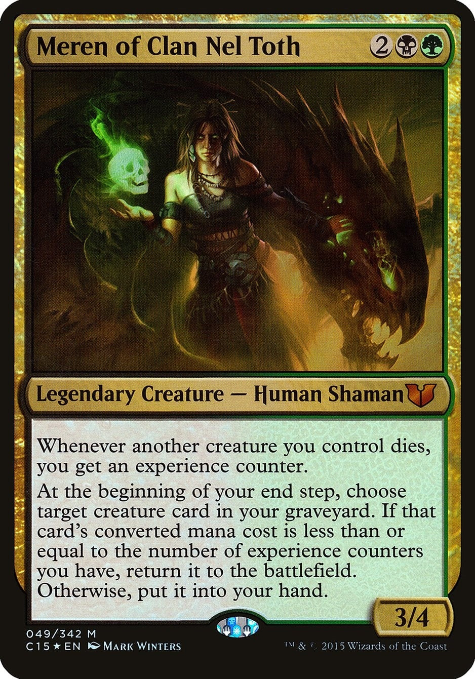 Image for Meren of Clan Nel Toth (Commander 2015) (Oversize Cards) (49) - Magic: The Gathering