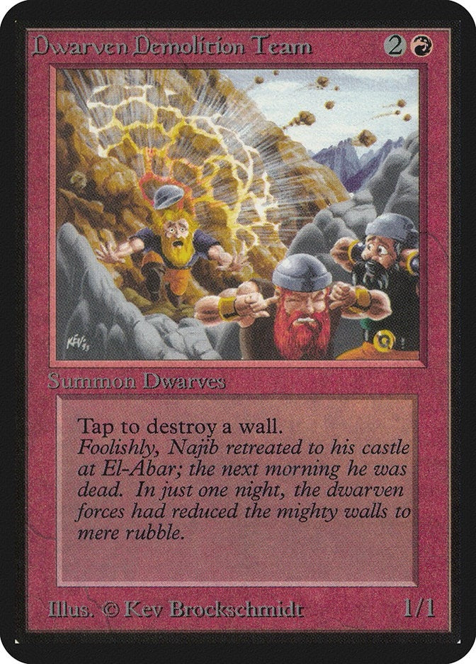 Image for Dwarven Demolition Team (Alpha Edition) - Magic: The Gathering