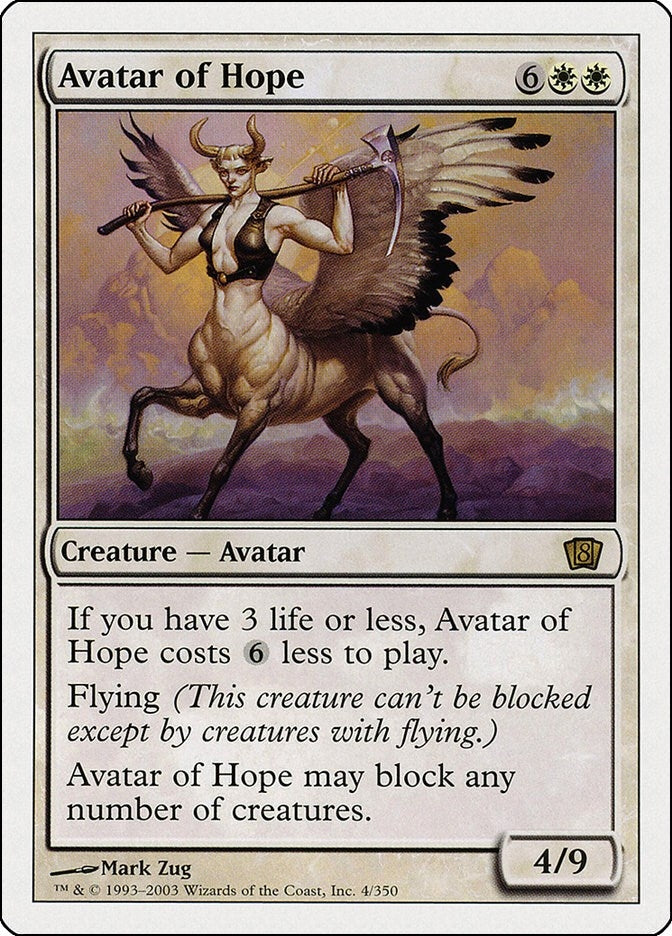 Image for Avatar of Hope (8th Edition) (4) - Magic: The Gathering