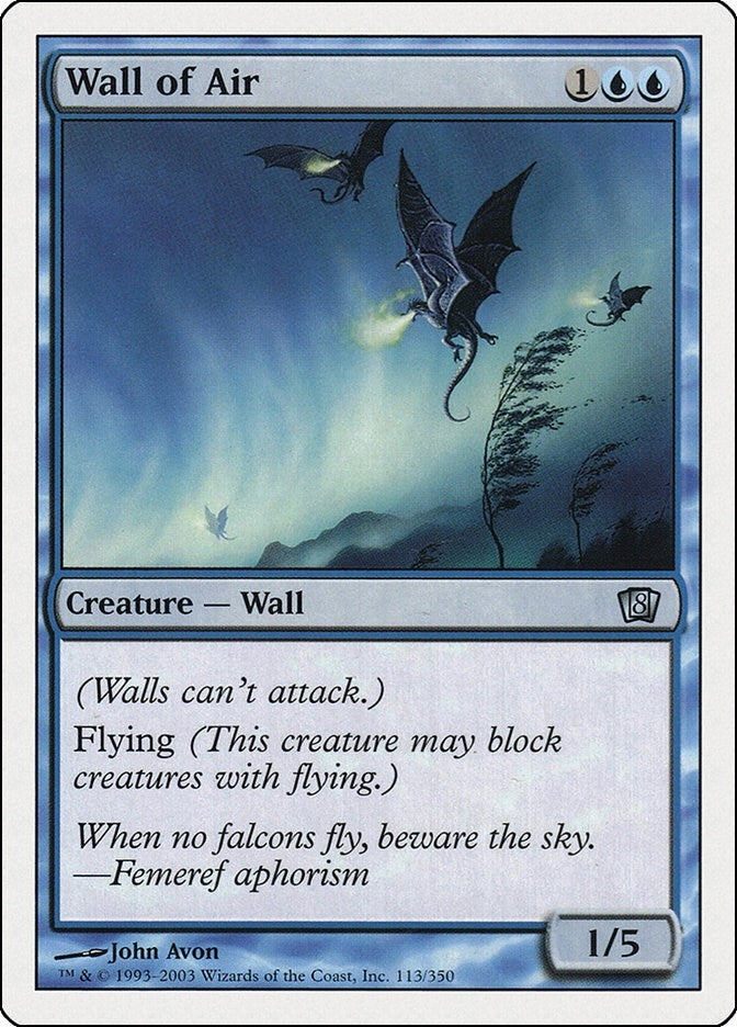 Image for Wall of Air (8th Edition) (113) - Magic: The Gathering