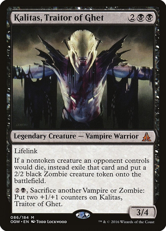 Image for Kalitas, Traitor of Ghet (Oath of the Gatewatch) (86) - Magic: The Gathering
