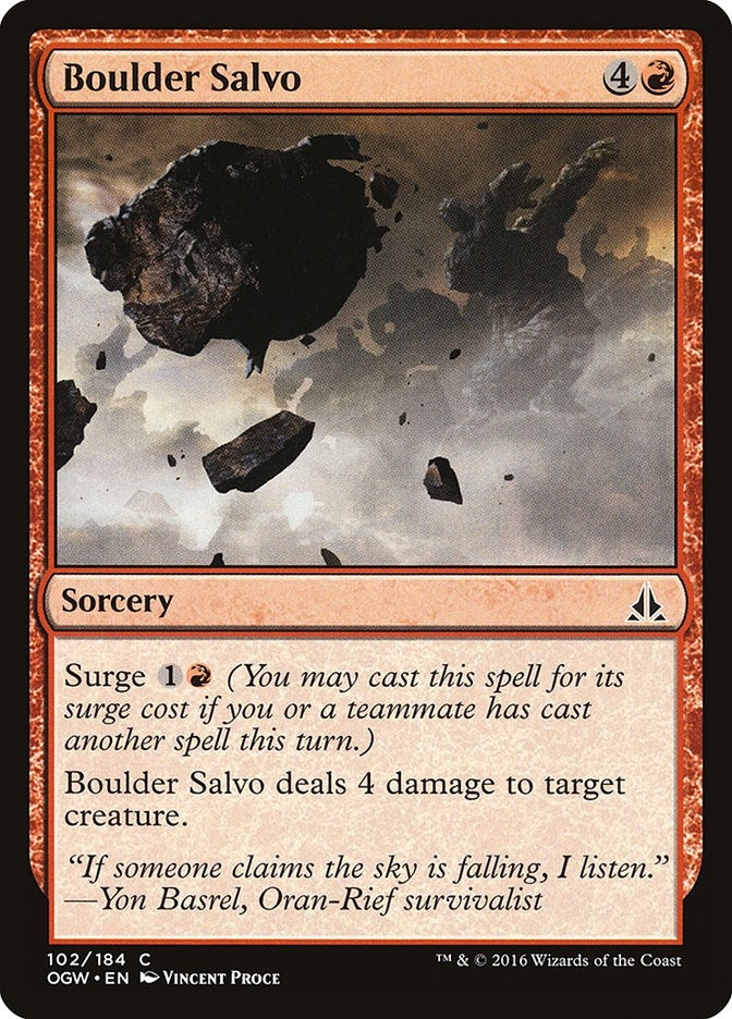 Image for Boulder Salvo (Oath of the Gatewatch) (102) - Magic: The Gathering