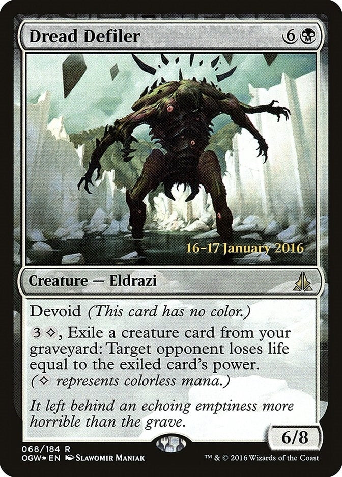 Image for Dread Defiler (Prerelease Cards) (68) - Magic: The Gathering