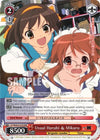 Image for Usual Haruhi & Mikuru (RRR) (The Melancholy of Haruhi Suzumiya) (SY/W08-E101R RRR) - Weiss Schwarz