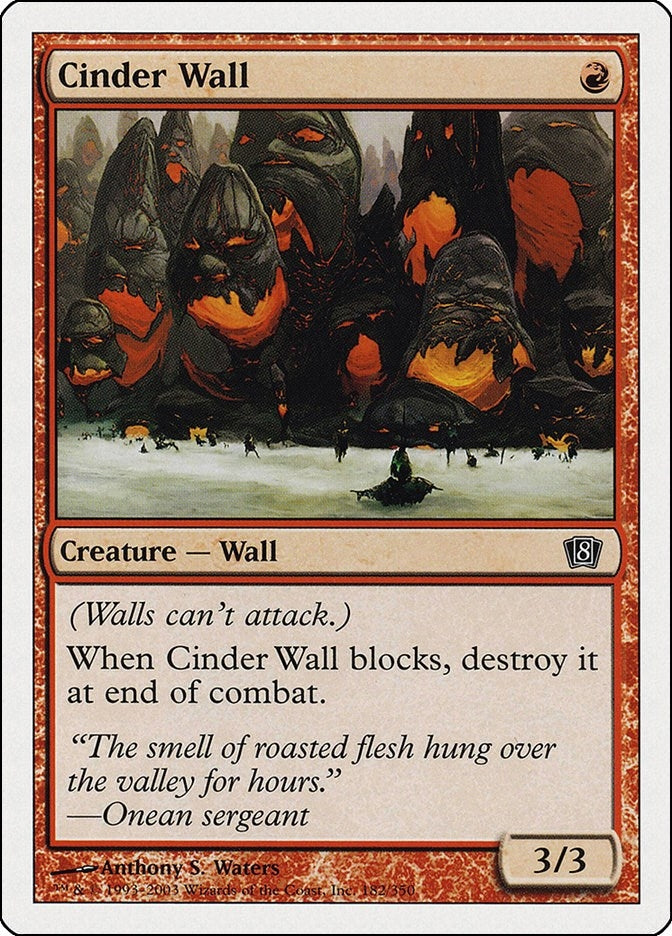 Image for Cinder Wall (8th Edition) (182) - Magic: The Gathering