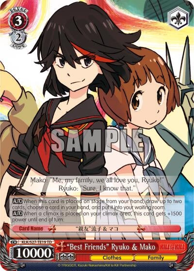 Image for "Best Friends" Ryuko & Mako (KILL la KILL) (KLK/S27-TE19 TD) - Weiss Schwarz