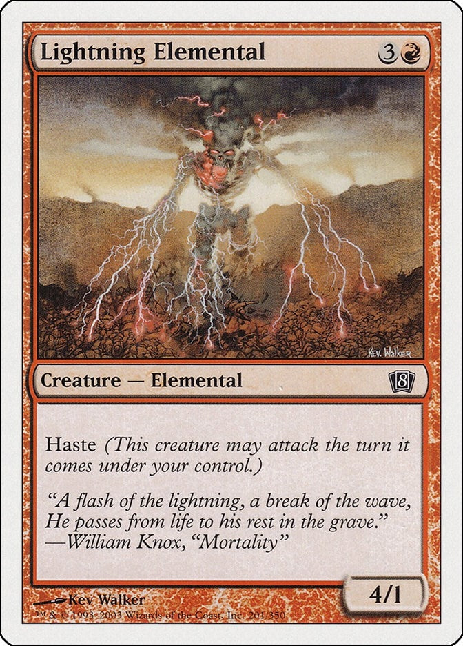 Image for Lightning Elemental (8th Edition) (201) - Magic: The Gathering