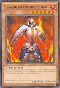 Image for Thestalos the Firestorm Monarch (Structure Deck: Emperor of Darkness) (SR01-EN008) - YuGiOh