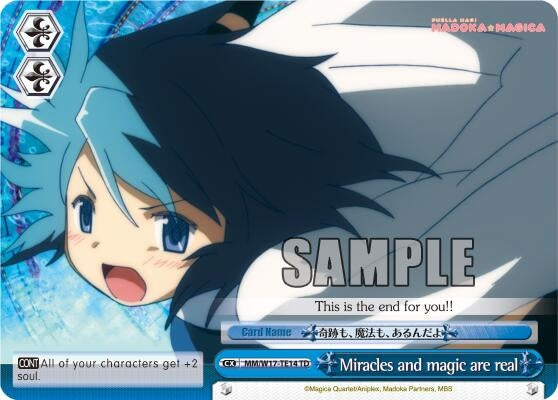Image for Miracles and magic are real (TD) (Puella Magi Madoka Magica) (MM/W17-TE14 TD) - Weiss Schwarz