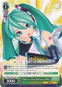 Image for "Close to You"Hatsune Miku (Hatsune Miku -Project DIVA- f) (PD/S22-E101 TD) - Weiss Schwarz