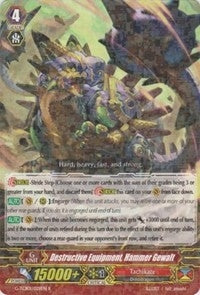Image for Destructive Equipment, Hammer Gewalt (G-TCB01: The RECKLESS RAMPAGE) (G-TCB01/029EN) - Cardfight Vanguard