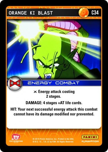 Image for Orange Ki Blast (Panini: Evolution) (C34) - Dragon Ball Z TCG