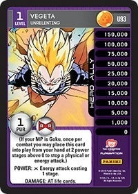 Image for Vegeta - Unrelenting (Panini: Evolution) (U93) - Dragon Ball Z TCG