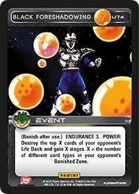 Image for Black Foreshadowing (Panini: Heroes & Villains) (U74) - Dragon Ball Z TCG