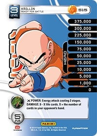 Image for Krillin - Ready for Battle (Rainbow Parallel Foil) (Panini: Set 1) (S15) - Dragon Ball Z TCG