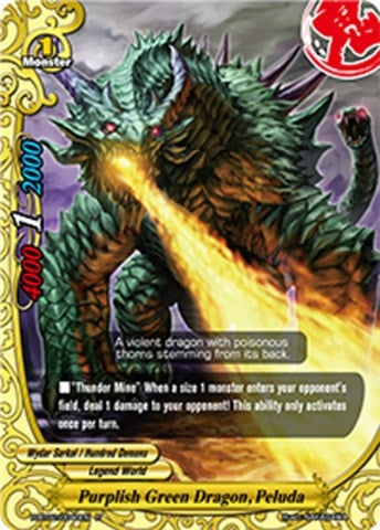Image for Purplish Green Dragon, Peluda (Galaxy Burst) (H-BT02/0040EN) - Future Card BuddyFight