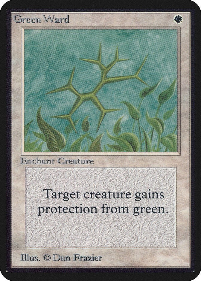 Image for Green Ward (Alpha Edition) - Magic: The Gathering