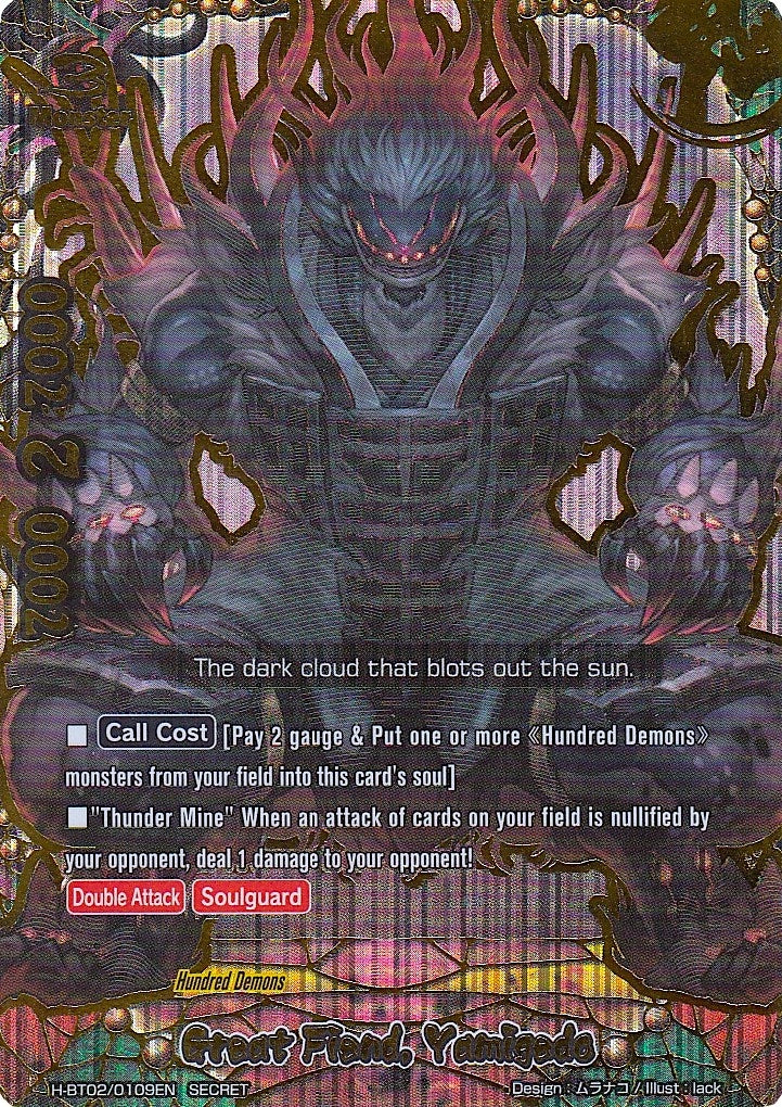 Image for Great Fiend, Yamigedo - H-BT02/0109EN (Secret) (Galaxy Burst) (H-BT02/0109EN) - Future Card BuddyFight