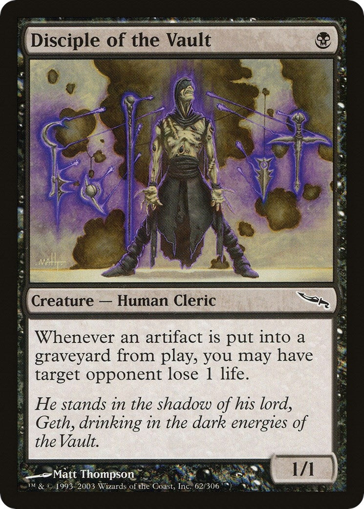 Image for Disciple of the Vault (Mirrodin) (62) - Magic: The Gathering