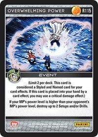 Image for Overwhelming Power (Panini: Perfection) (R115) - Dragon Ball Z TCG