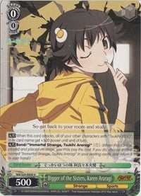 Image for Bigger of the Sisters, Karen Araragi (NISEMONOGATARI) (NM/S24-E028) - Weiss Schwarz