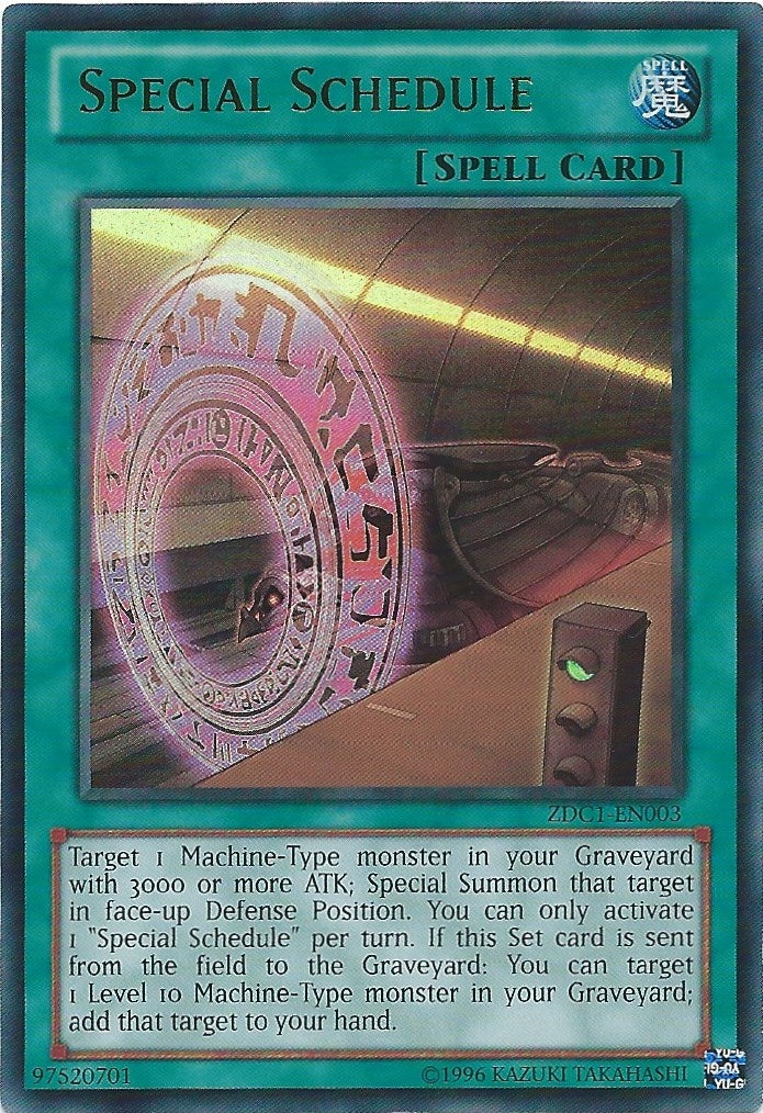 Image for Special Schedule (Yu-Gi-Oh! ZEXAL World Duel Carnival Promos) (ZDC1-EN003) - YuGiOh