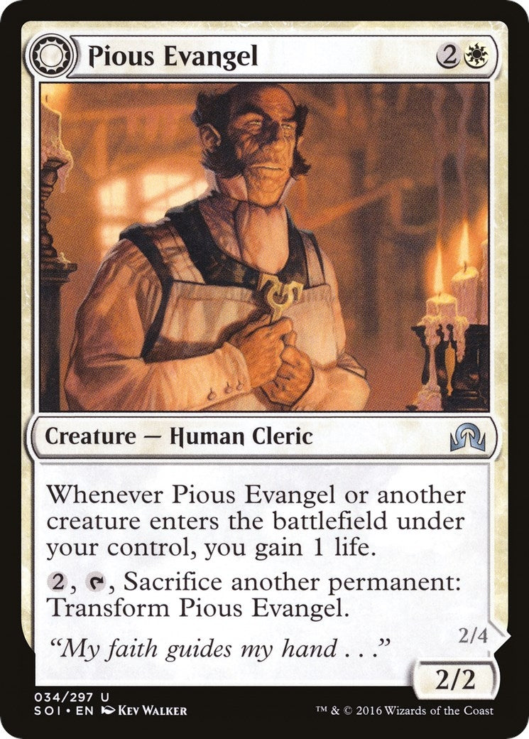 Image for Pious Evangel (Shadows over Innistrad) (34) - Magic: The Gathering
