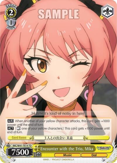 Image for Encounter with the Trio, Mika (The iDOLM@STER Cinderella Girls) (IMC/W41-TE14 TD) - Weiss Schwarz