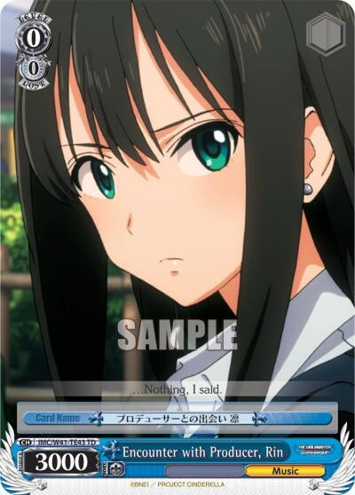 Image for Encounter with Producer, Rin (The iDOLM@STER Cinderella Girls) (IMC/W41-TE43 TD) - Weiss Schwarz