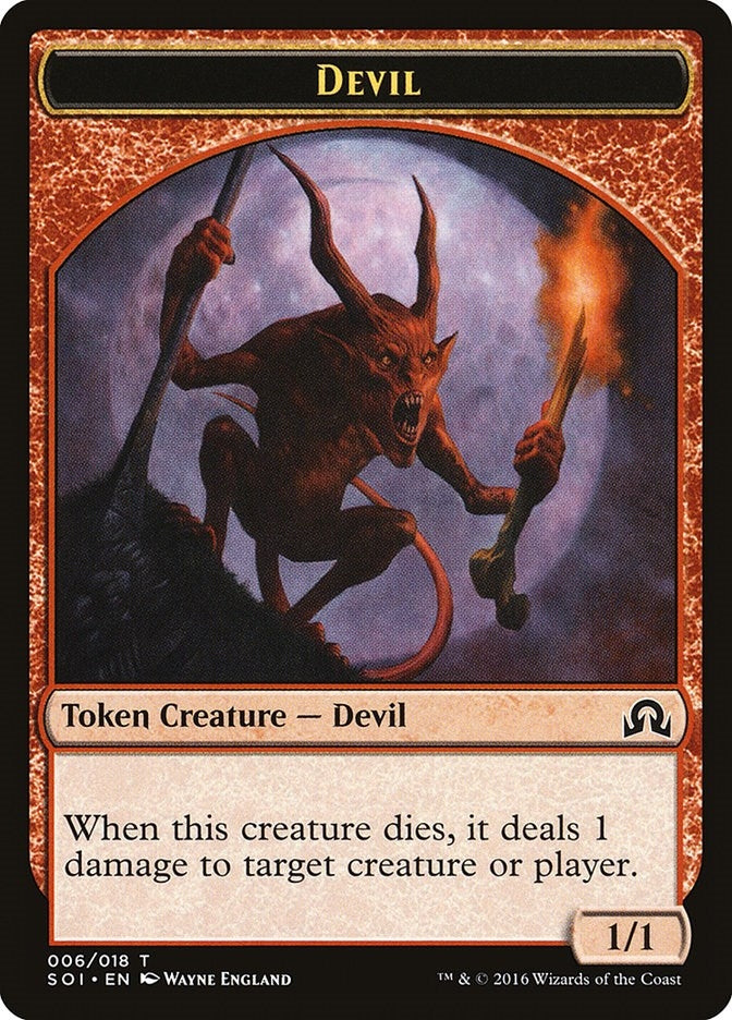 Image for Devil Token (Shadows over Innistrad) (6) - Magic: The Gathering