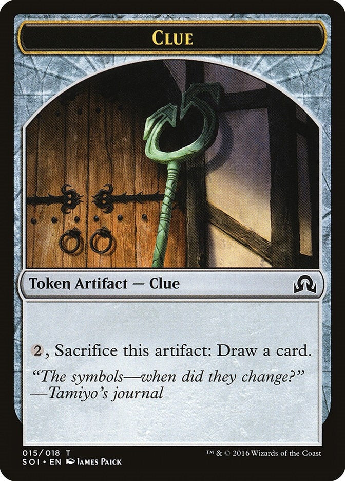 Image for Clue Token (015) (Shadows over Innistrad) (15) - Magic: The Gathering