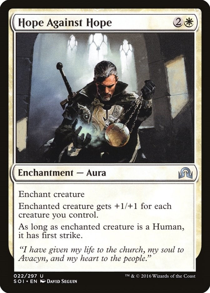 Image for Hope Against Hope (Shadows over Innistrad) (22) - Magic: The Gathering