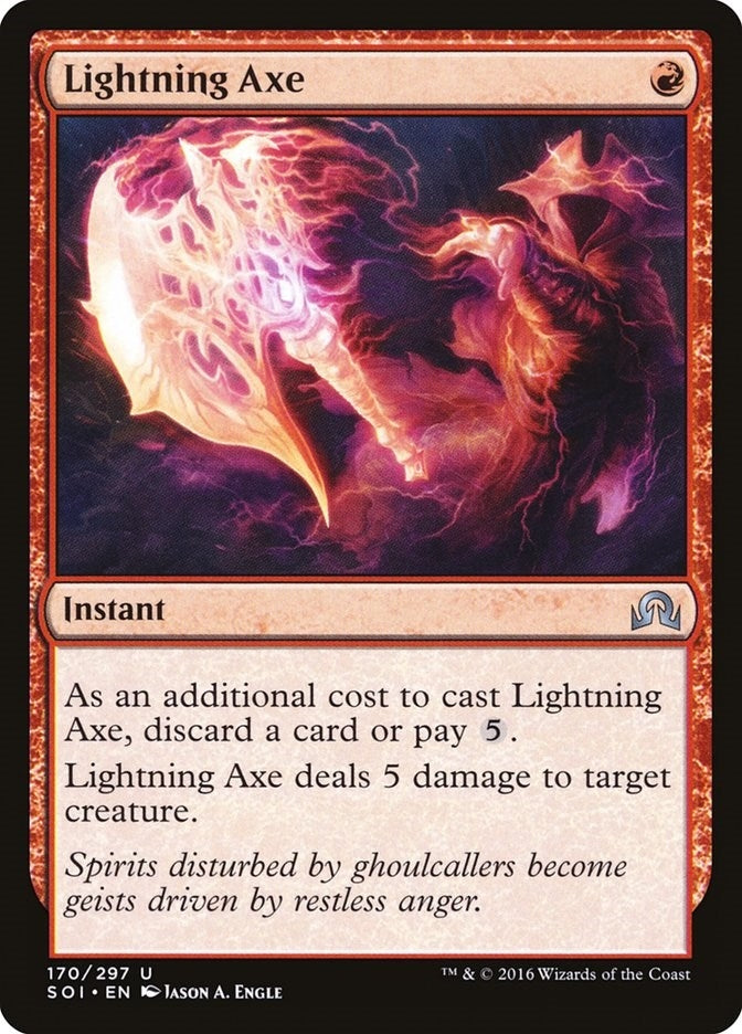 Image for Lightning Axe (Shadows over Innistrad) (170) - Magic: The Gathering