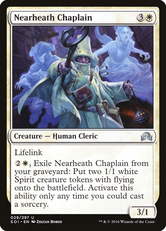 Image for Nearheath Chaplain (Shadows over Innistrad) (29) - Magic: The Gathering