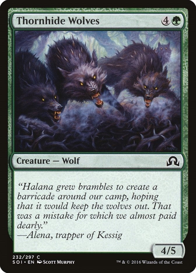 Image for Thornhide Wolves (Shadows over Innistrad) (232) - Magic: The Gathering