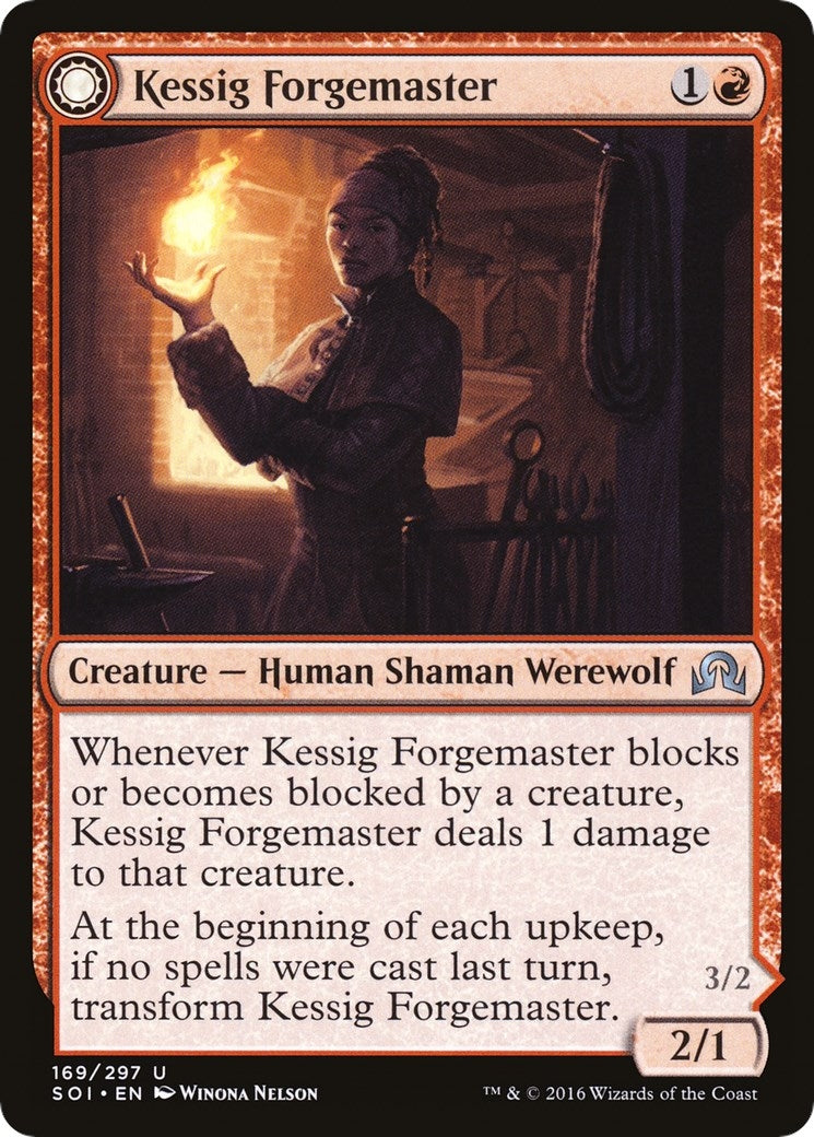 Image for Kessig Forgemaster (Shadows over Innistrad) (169) - Magic: The Gathering