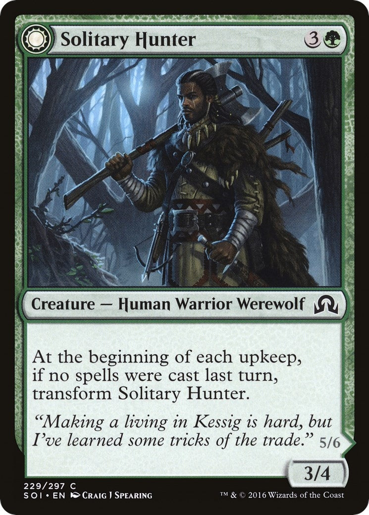 Image for Solitary Hunter (Shadows over Innistrad) (229) - Magic: The Gathering