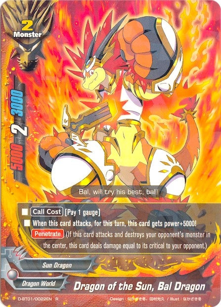 Image for Dragon of the Sun, Bal Dragon (Unleash! Impact Dragon!!) (D-BT01/0022EN) - Future Card BuddyFight
